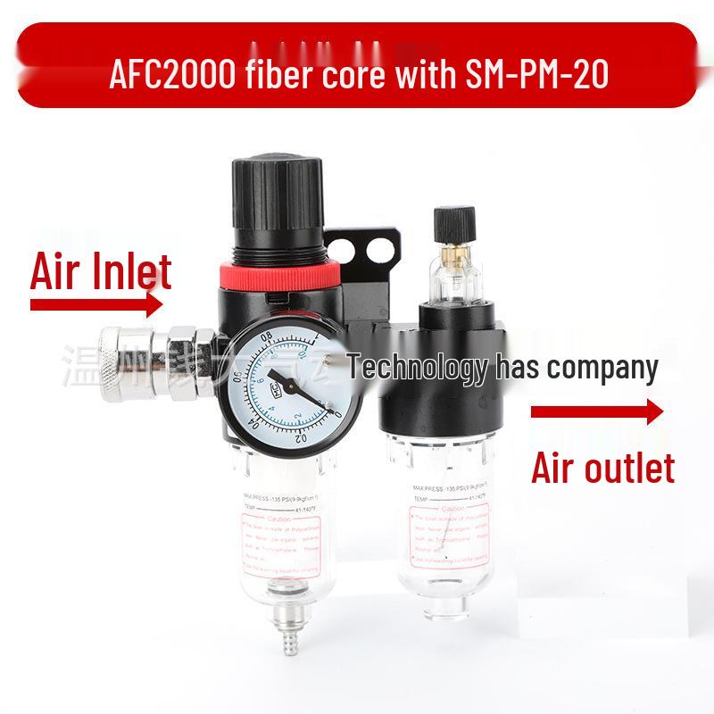 Airtac Air Source Processor Set: AFC2000 Oil-Water Separator, Air Filter, Pressure Regulator