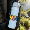1PC Bold Color Hello Word Pattern 750ml Color Plastic Sports Water Bottle Leakproof Flip Straw Lid Suitable for Sports Office Home Use