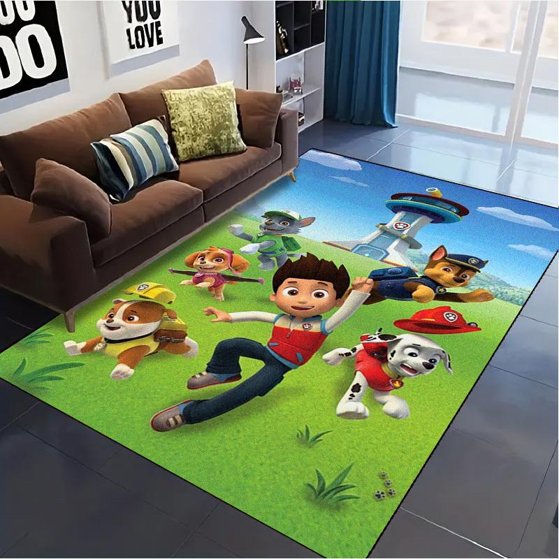 Dogs Cartoon Carpet Rug for Living Room Bedroom Home Sofa Decoration,Kids play Non-slip Floor Mat