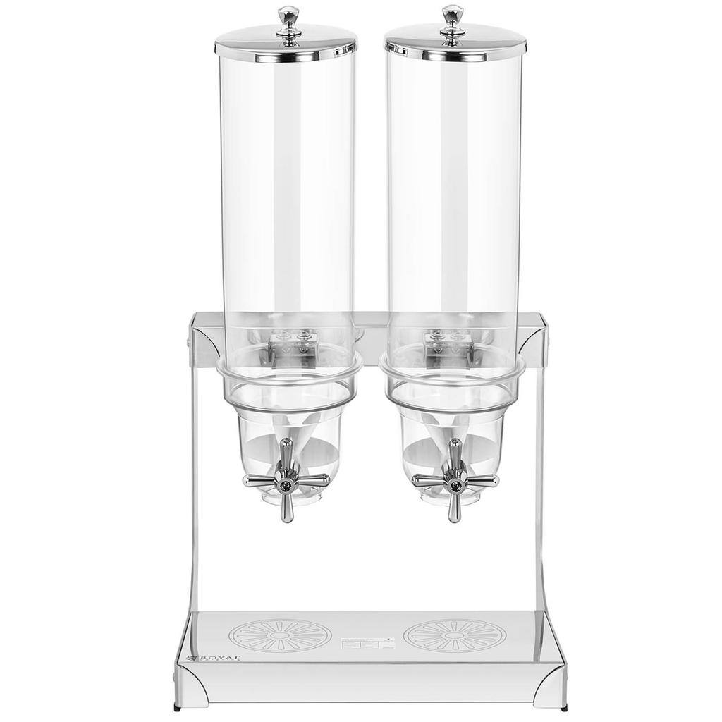 Dispenser For Rice Flakes And Candies, Transparent, Double, 7 L