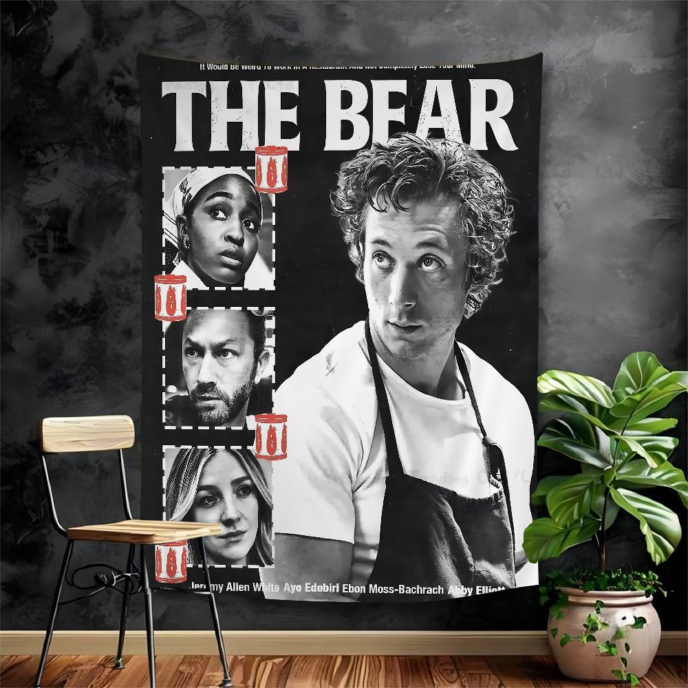 

The Bear Show Hippie Wall Hanging Tapestries Art Science Fiction Room Home Decor Kawaii Room Decor 74x94cm(29x37in)