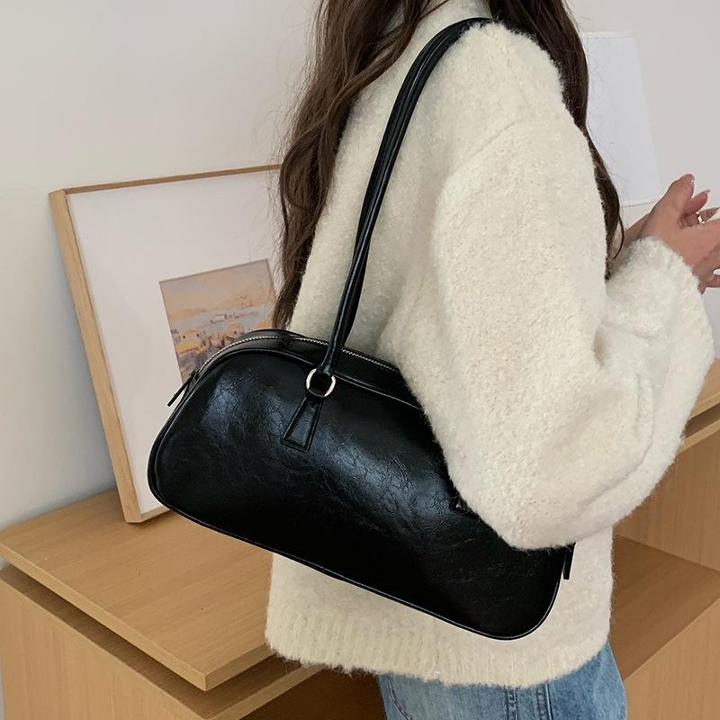 Women Korean Style Casual White Baguette Bag Lady Simplicity Vintage Versatile Shoulder Bag Female Trendy Valentine Day Gifts