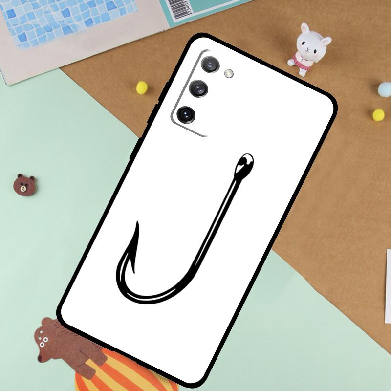 Fish Hook Fishing Soft Case For Samsung Galaxy S24 Ultra S9 S10 S20 S22 S23 Plus S21 FE S25 Ultra Funda Cover