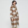 Women's Mid-Length Plaid Double-Sided Wool Coat