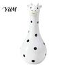 Cute Animal Shaped Floral Container Polka Dot Giraffe Vase, Hand-painted Resin Flower Creative Big-mouthed Unique Home Decor Accents Holder for Living