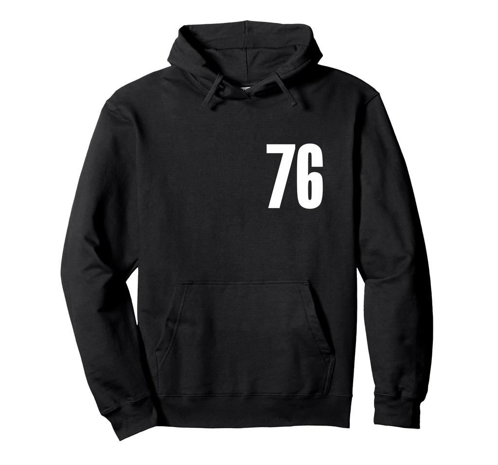 Number Seventy Six #76 Sports Team Uniform Birthday 76 Hoodie