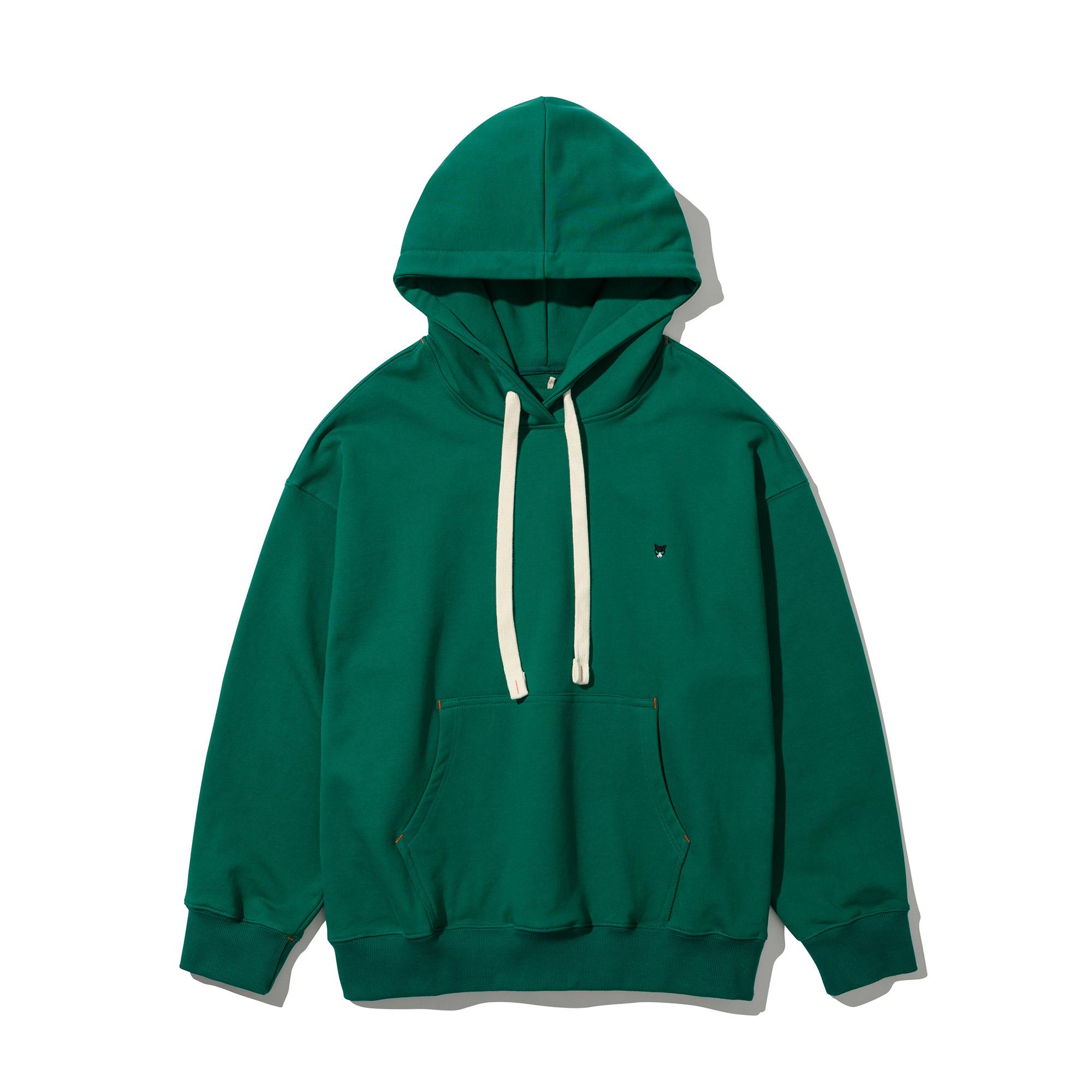 Ujb Coming Logo Embroidered Hoodie Green L