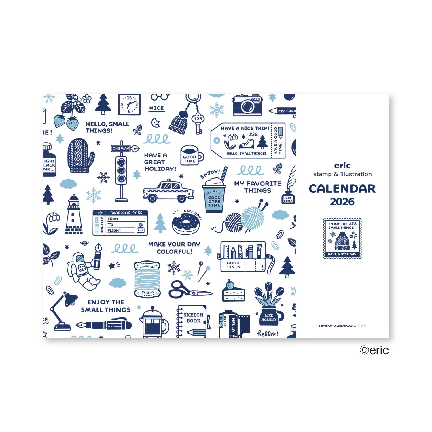 

Новый Японский Календарь 2026 Настенный Календарь Эрик NK4000