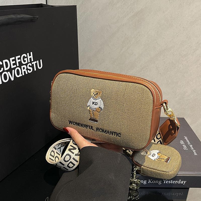 

Холщовая сумка кроссбоди Katie Bear 2025 Осенняя мода - Стильный и трендовый женский аксессуар