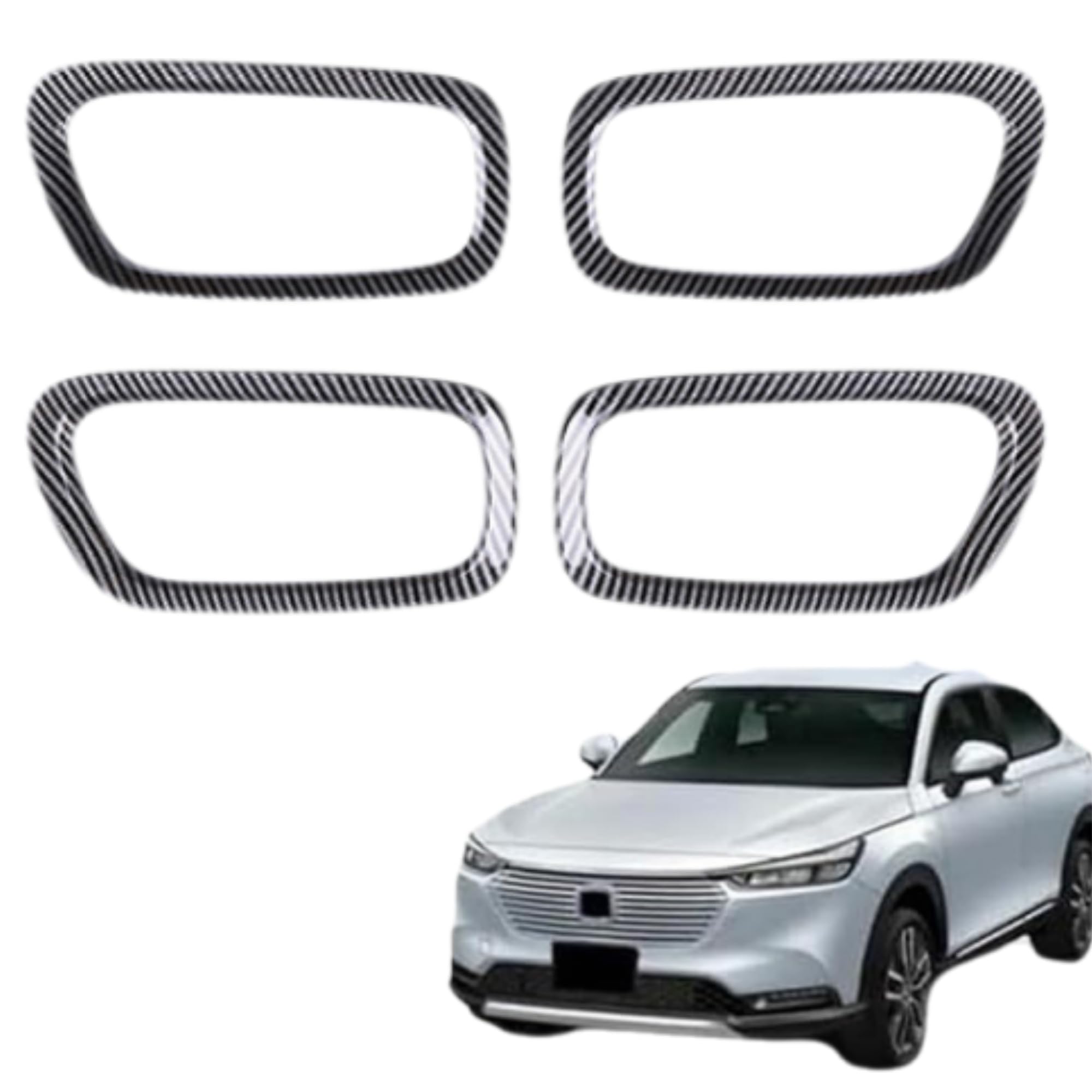 

EopTatoo Новый Vezel, Совместимый с RV3/RV4/RV5/RV6, Аксессуары, Накладка на панель рулевого колеса внутренней двери, Автоаксессуары серии RV (Стиль «Углерод») Inner door handle panel cover