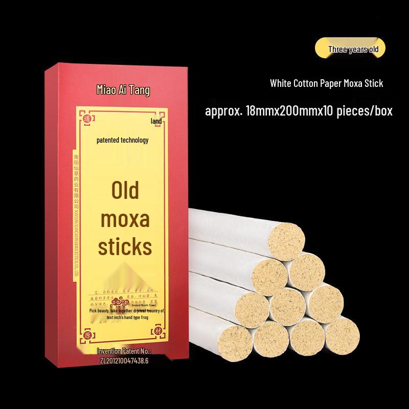 50:1 Gold Moxa Sticks - Three-Year Aged Rolled Mugwort for Moxibustion Therapy