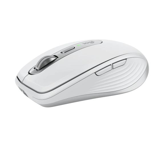 Logitech MX Anywhere 3S Mouse - RF Wireless + Bluetooth, Laser, 8000 DPI, Pale Grey (White)