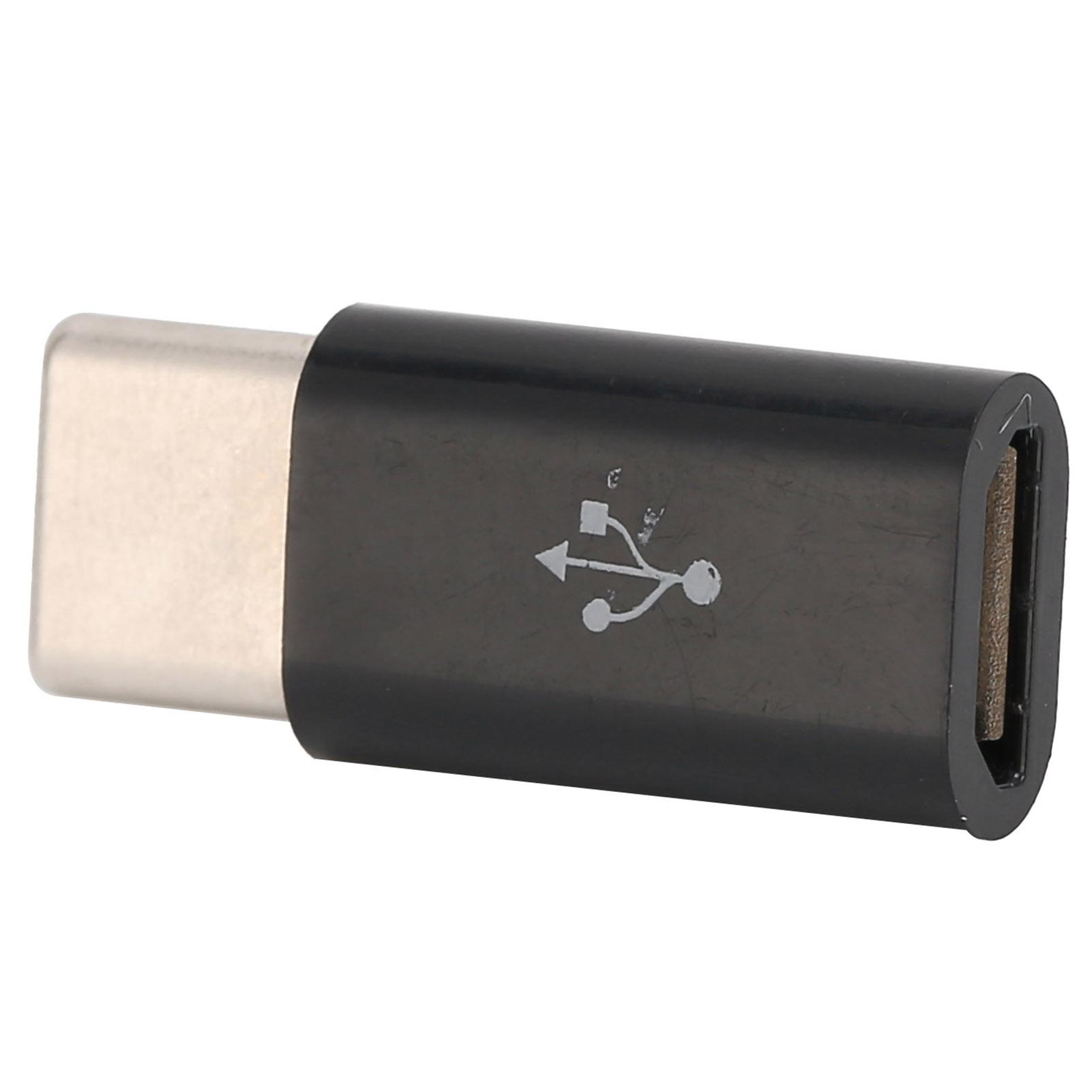 

ABS Micro USB to TypeC Transfer Adapter Convert Plug and Play Connector Fast Charging(Black(Harpoon Sign) )