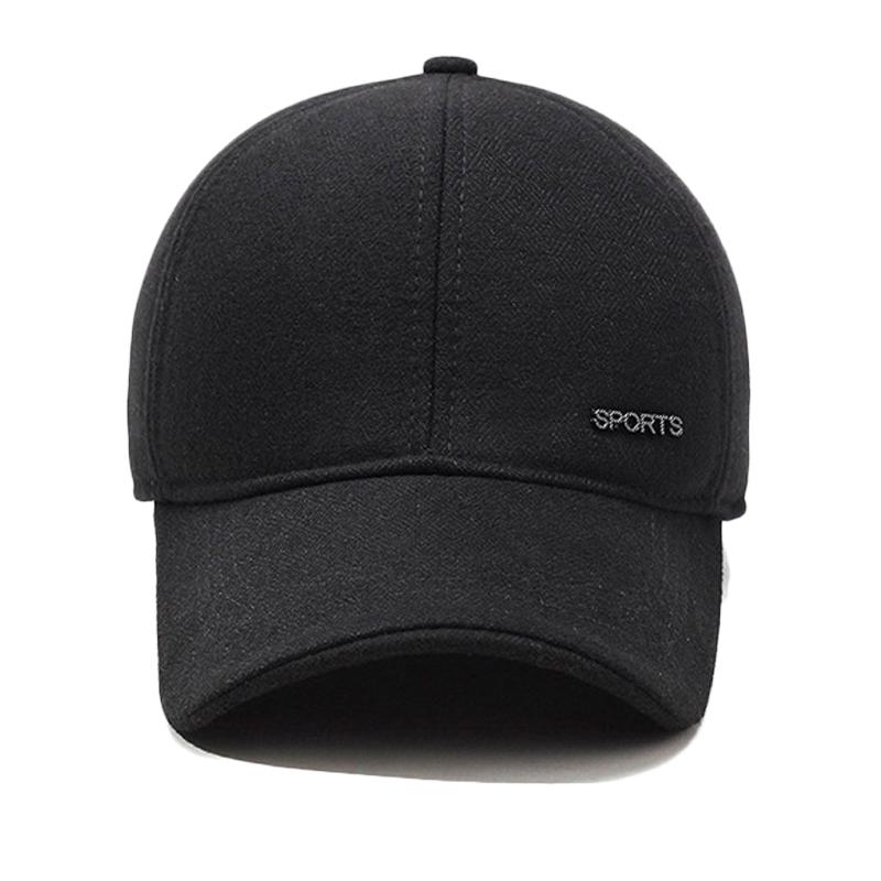 Winter Middle-aged And Elderly Baseball Cap Men's Thick Warm Dad Cap Ear Protection Woolen Peaked Cap