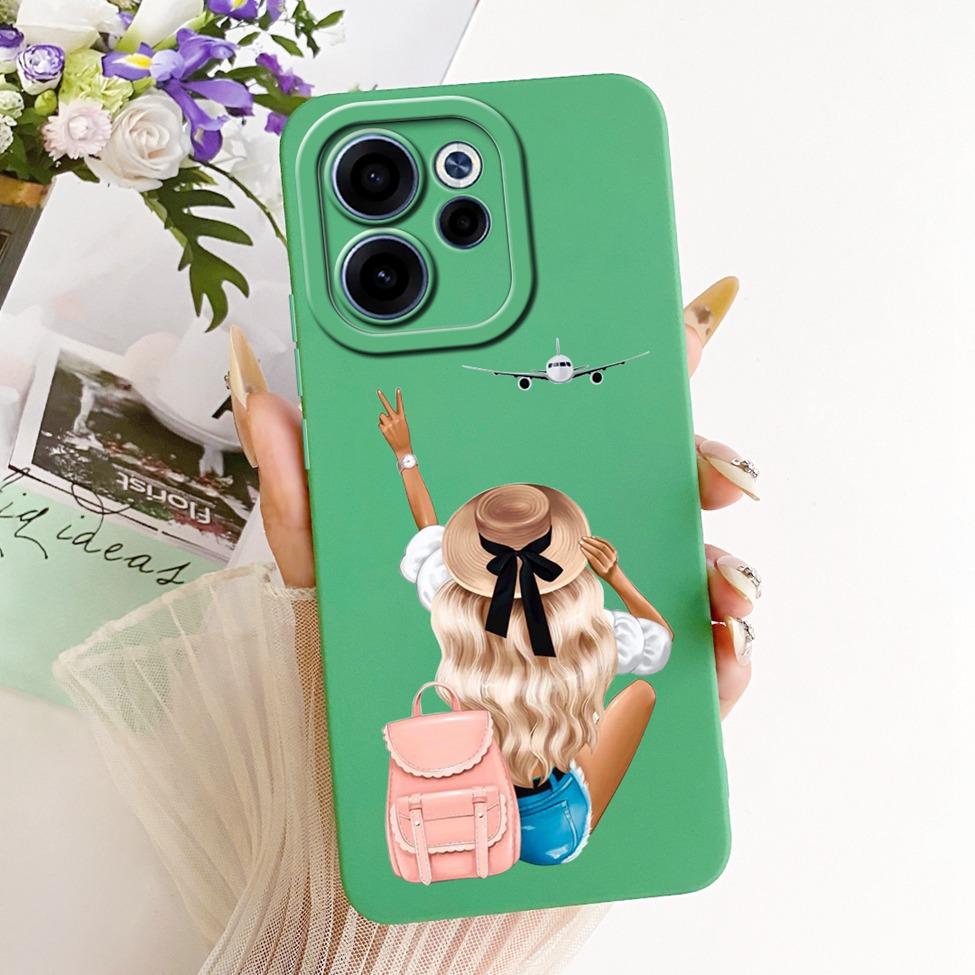 For Oppo CPH2801 Phone Case For Oppo Reno 15F Casing Silicone Luxury Fashion Flowers Kawaii Cute Painted Cover For Oppo Reno15 F