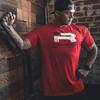 IR Series Hard Core Short Sleeve Tshirt Sport Print Round Neck Simple Sweat Absorbent Fitness Mens Clothing Training Loose