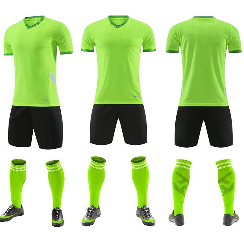 Football Jersey Set Men'S Training Jersey Adult Children'S Sports Student Competition Jersey Print Number Short-Sleeved Jersey Men'S And Women'S Summe