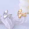 Non-Fading Titanium Steel Hip-Hop Ring - Embracing Arms Design for Women