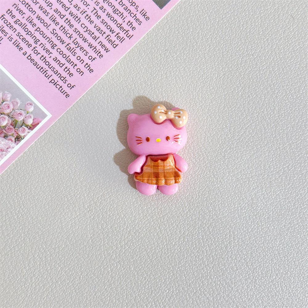 10Pcs New Mini Kawaii Warm Colored Cartoon Kitten Series Flat Bottom Scrapbook  Diy Jewelry Making Hairwear Accessorie A21