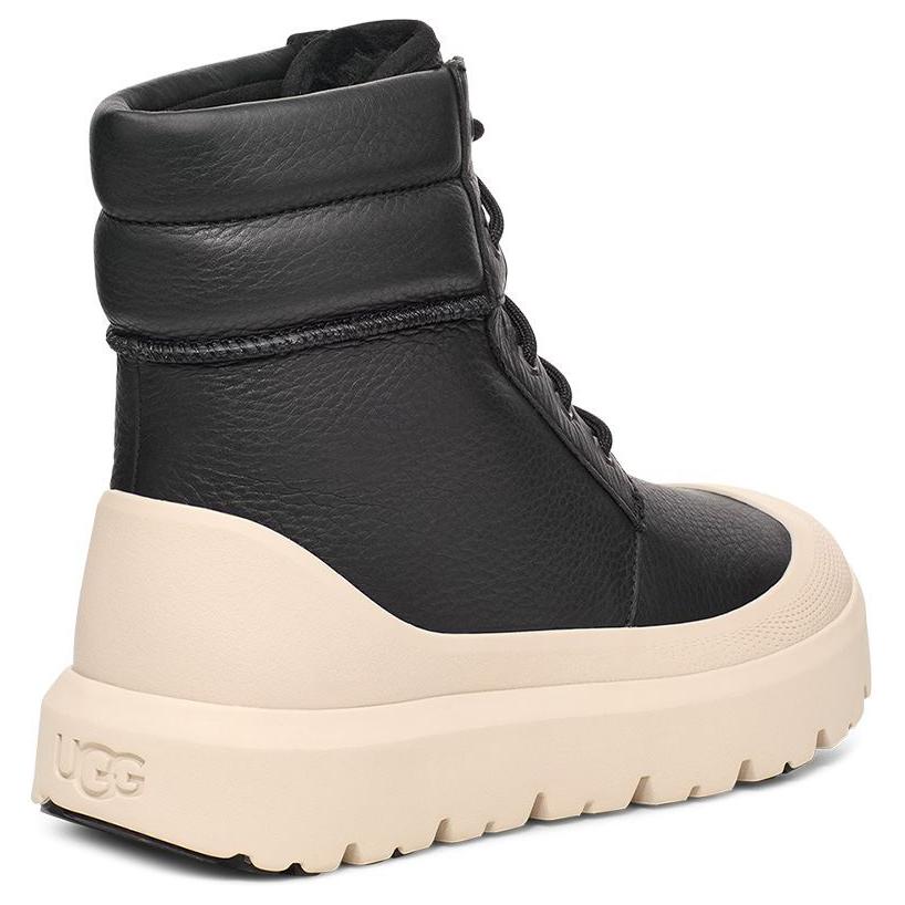 UGG Ploché sněhule s kulatou špičkou pro dojíždění, všestranné, pohodlné, krátké, pánské boty, černá bříza 1158208-BCKBR