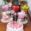 10pcs Multi-purpose Heart Balloons Mini Aluminum Film Balloon New Love Heart Balloon  Birthday Party