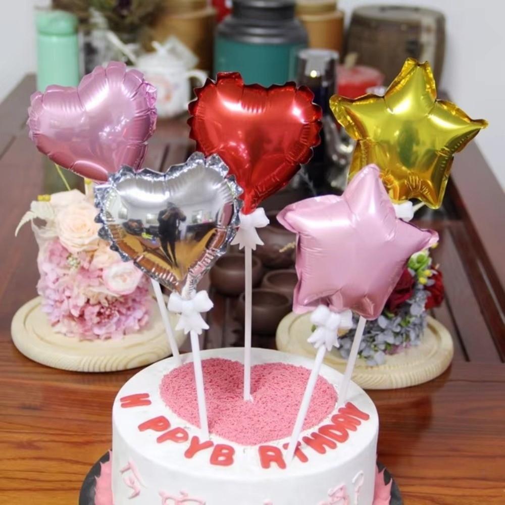 10pcs Multi-purpose Heart Balloons Mini Aluminum Film Balloon New Love Heart Balloon  Birthday Party