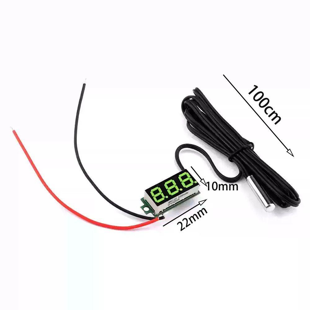 -50℃~125℃ Digital Thermometer Waterproof Metal Probe Temperature Meter LED Display Temperature Sensor Detector Aquarium