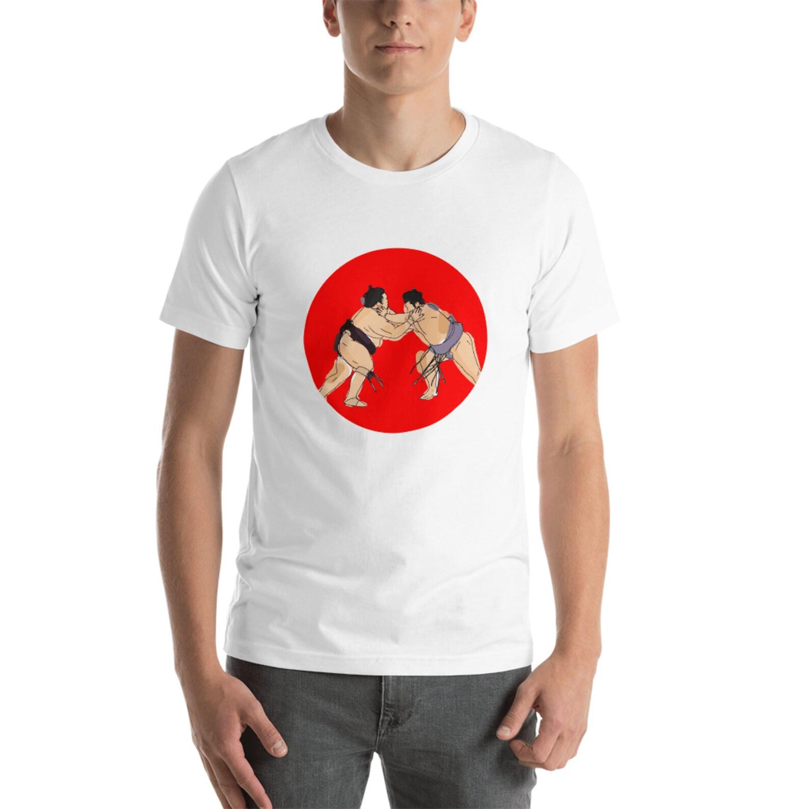 Sumo Wrestler Shirt, Sumo Flag tshirt, traditional Japanese Sport Shirt, Japanese t shirt, Retro Japan Shirt, Sumo Gift, Unisex L