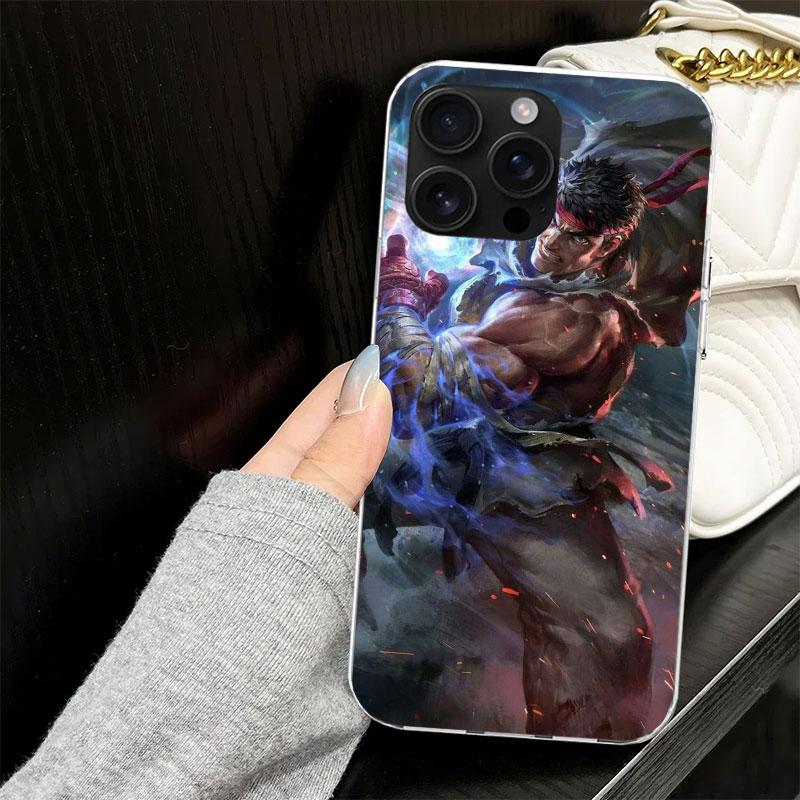 Game S-Street F-FighterS Case for iPhone 17 Air 16 16E 15 14 11 Pro Max Soft Phone Cover 12 13 Mini 7 SE 2020 8 Silicone Black C