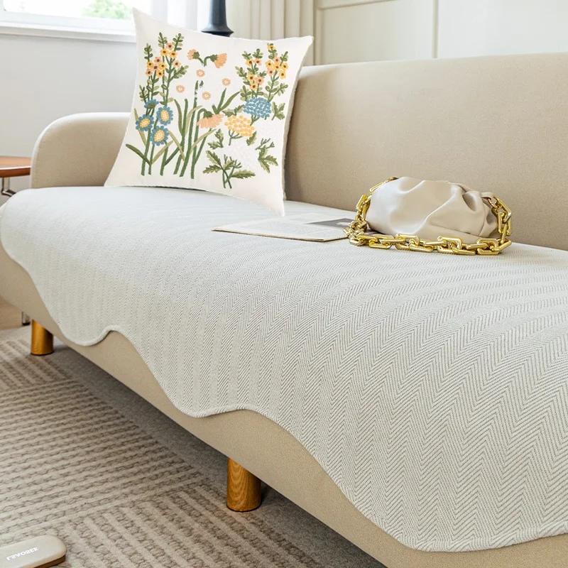 Chenille Sofa Cover for Living Room Non-slip Allotype Sofa Towel Four Season Universal L Shaped Couch Cushion Slipcover Sofa Mat
