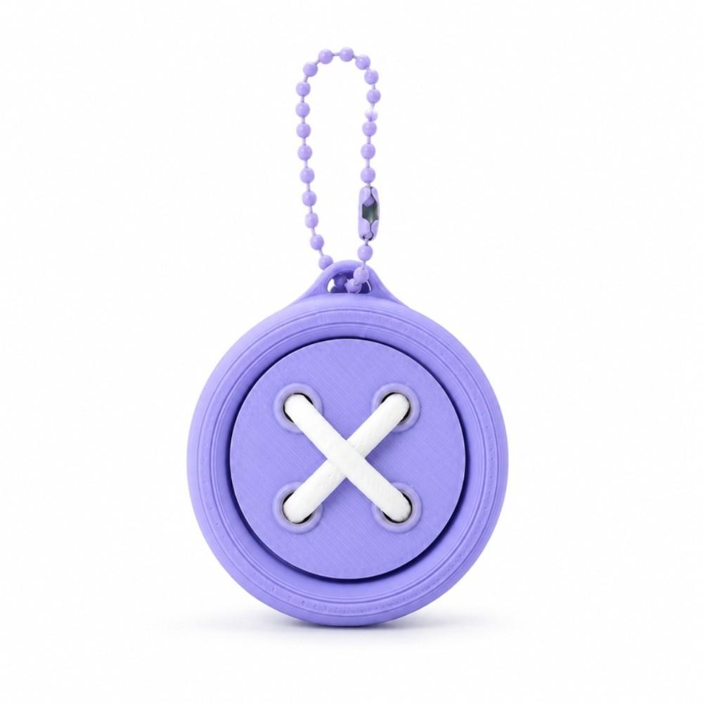 Round Button Shape Clicker Keychain Keyboard-style Button Toy Keycap Pendant Bag Accessory