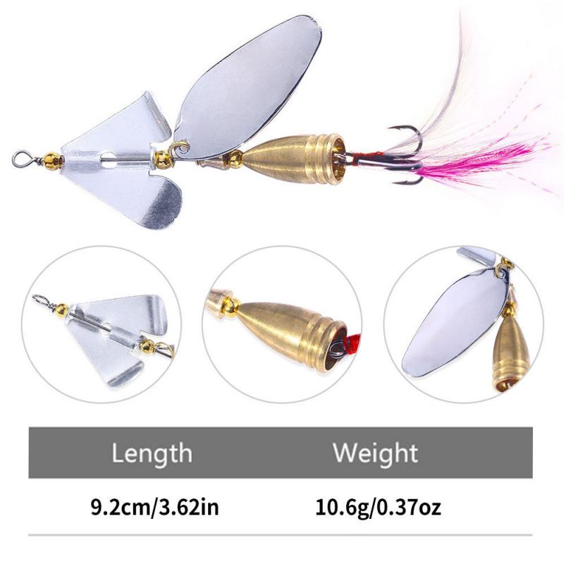 10Highly Reflective Rotating Sequin Tractor Lure, Suitable for Both Freshwater and Saltwater, Specifically Designed for Bass and