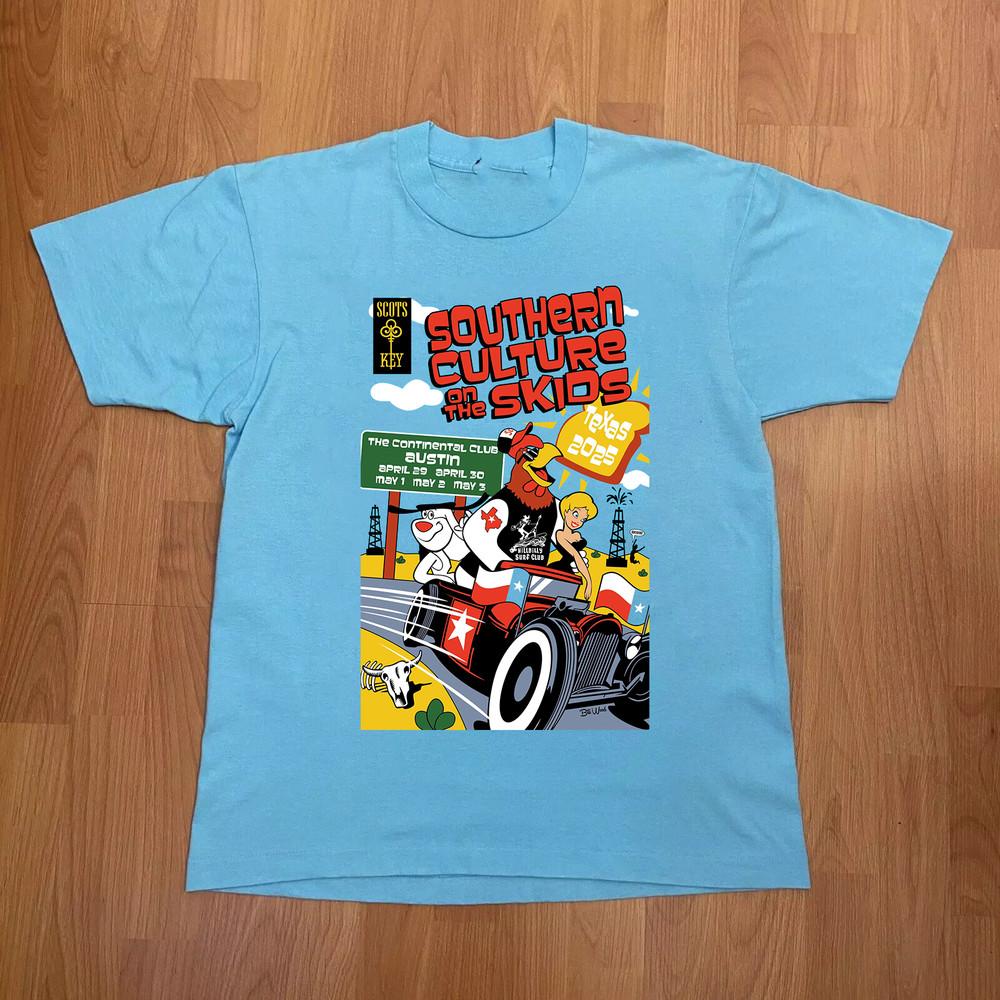 The race to the Round UP Southern Culture on the Skids T Shirt Full Size S-5XL Unisex T-Shirt XXXL