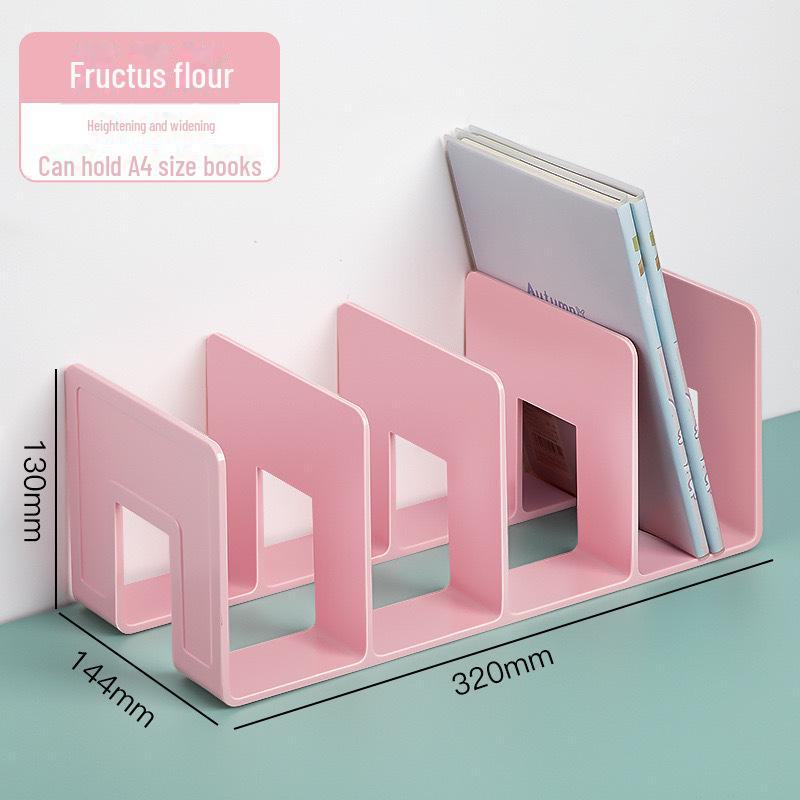 "Set of 4 Thickened Acrylic Morandi Book Stands for Desktop Office & Student Use"