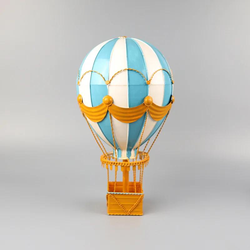 Aqumotic Hanging Hot Air Balloon Decoration Hanging Iron Metal Artwork Travel Charm Romantic Kids Favor Cartoon Balloons Stand