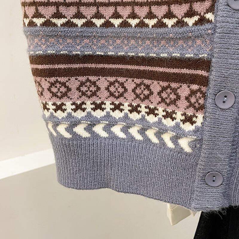 Tangshi Women's Retro V-Neck Cardigan Vest