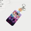 Push-pull Sliding Cover Type Card Cover Acrylic Decorative Keychain Automatic Telescopic Rope DIY