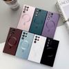 Wireless Charge Magnetic Phone Case With Lens Protection For Samsung S21 Ultra