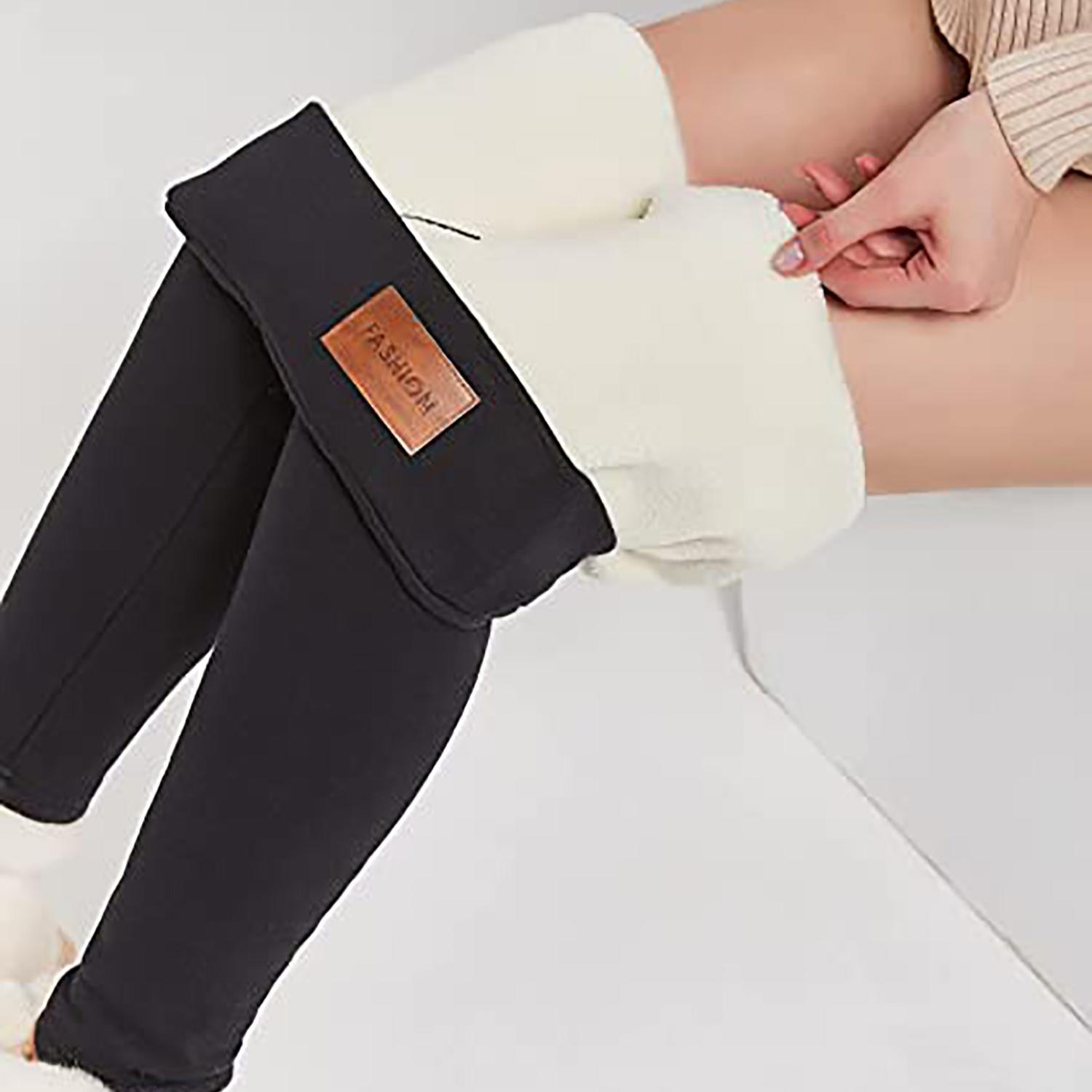 

Женские леггинсы с высокой талией на флисовой подкладке, зимние теплые эластичные брюки, термобелье из толстого бархата, шерсти и кашемира, леггинсы, брюки S