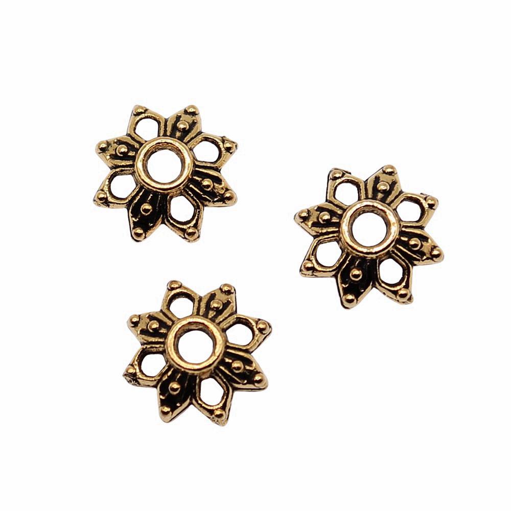 Multi Color Swirl Flower Bead Caps Spacer Beads For Jewelry Making Components