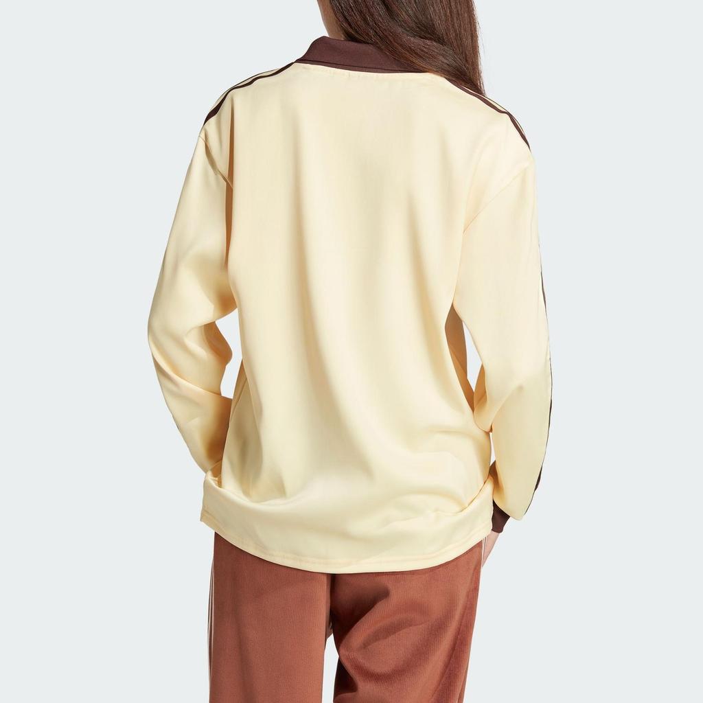 Adidas Originals 3-Stripes Satin Sleeve T-Shirt Women Yellow IT9835