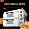 Dual-Layer Electric Oven with Independent Temperature Control for Roasting, Baking, and Cooking Sweet Potatoes, Pizza, Bread, Cake, and Chicken.