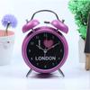 4-inch metal bell European style simple creative gift alarm clock love series spray paint round watch