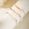 Mother's Day Mama Letter Jewelry Set, Imitation Pearl Necklace Bracelet, Daily Fashion Gift for Mom