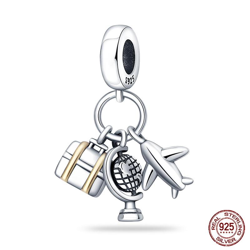 Fit Qikaola Original Bracelet Fashion Bee Astronaut Eiffel Tower Copper Charms Beads Fine Diy Birthday Jewelry For Women