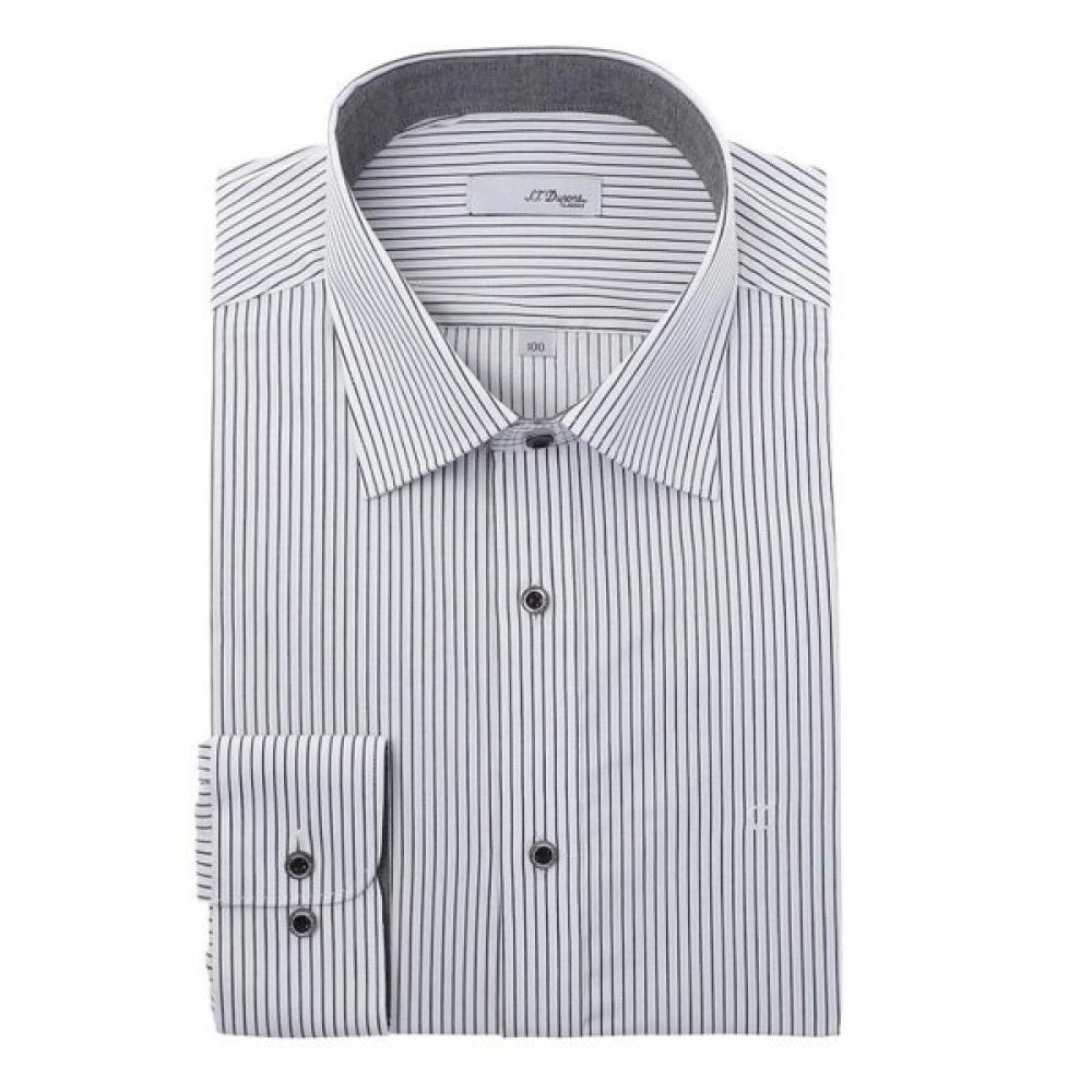 S.t. Dupont Soft Pinstripe Long Sleeve Slim Fit Shirt Se6sm21ls365sgy 95