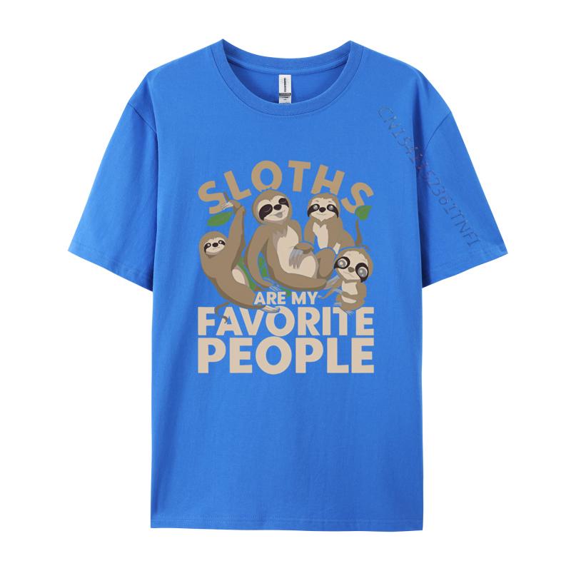 Sloths Are My Favorite People Zoo Animal T Shirt Unisex Pure Cotton Tee Shirt Print Tees Graphic Tshirt Free Shipping