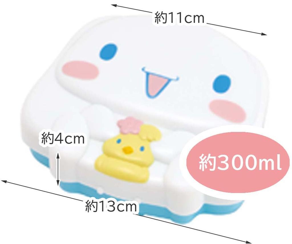 Skater Lunch Single Suitable for Nursery Die-Cut Box, 300ml, Tier, Children, Kindergarten, School, Sanrio, Cinnamoroll, LBD2-A