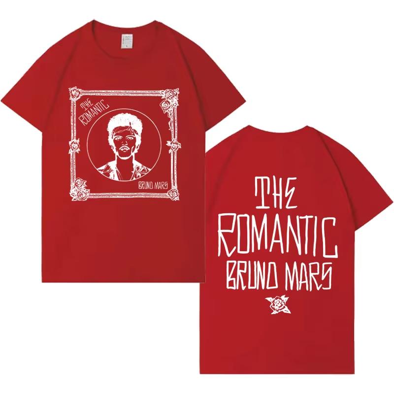 Singer Bruno Mars New Album Pop Tshirt Unisexs Women Casual Short Sleeve Tshirt Unisexs Aesthetic Breathable 2026 Spring Summer Top