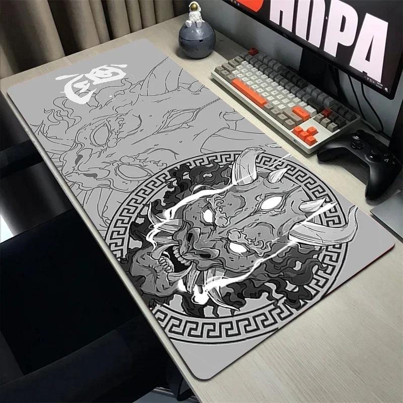 Japan Oni Mouse Pad Hd Print Deskmat Gamer Keyboard Cushion Gaming Accessories Computer Table Rubber Xxl800x400 Nonslip Mats